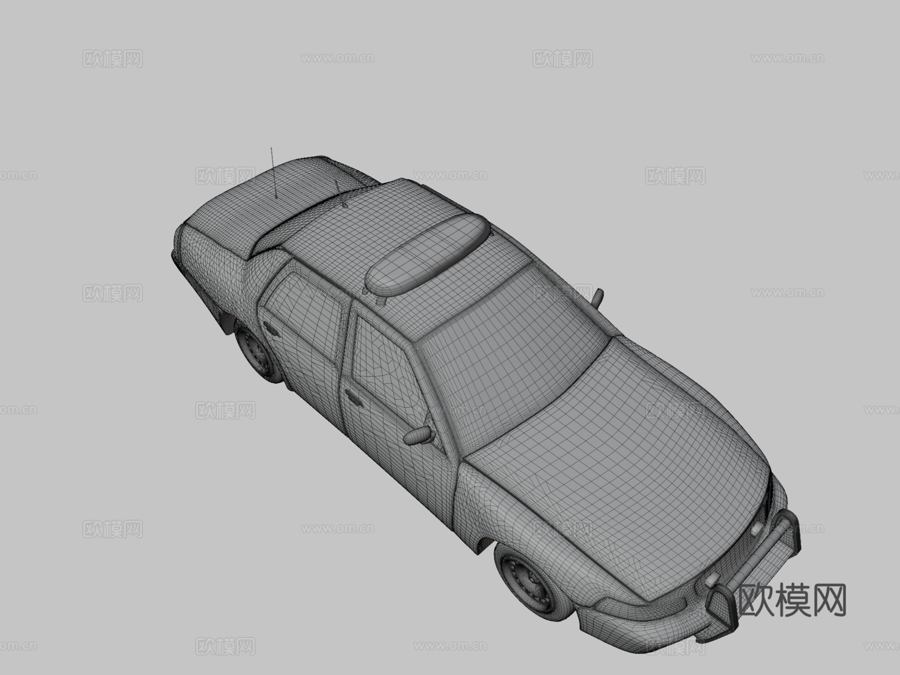 洛杉矶警察局警车3d模型下载（渲染图3）