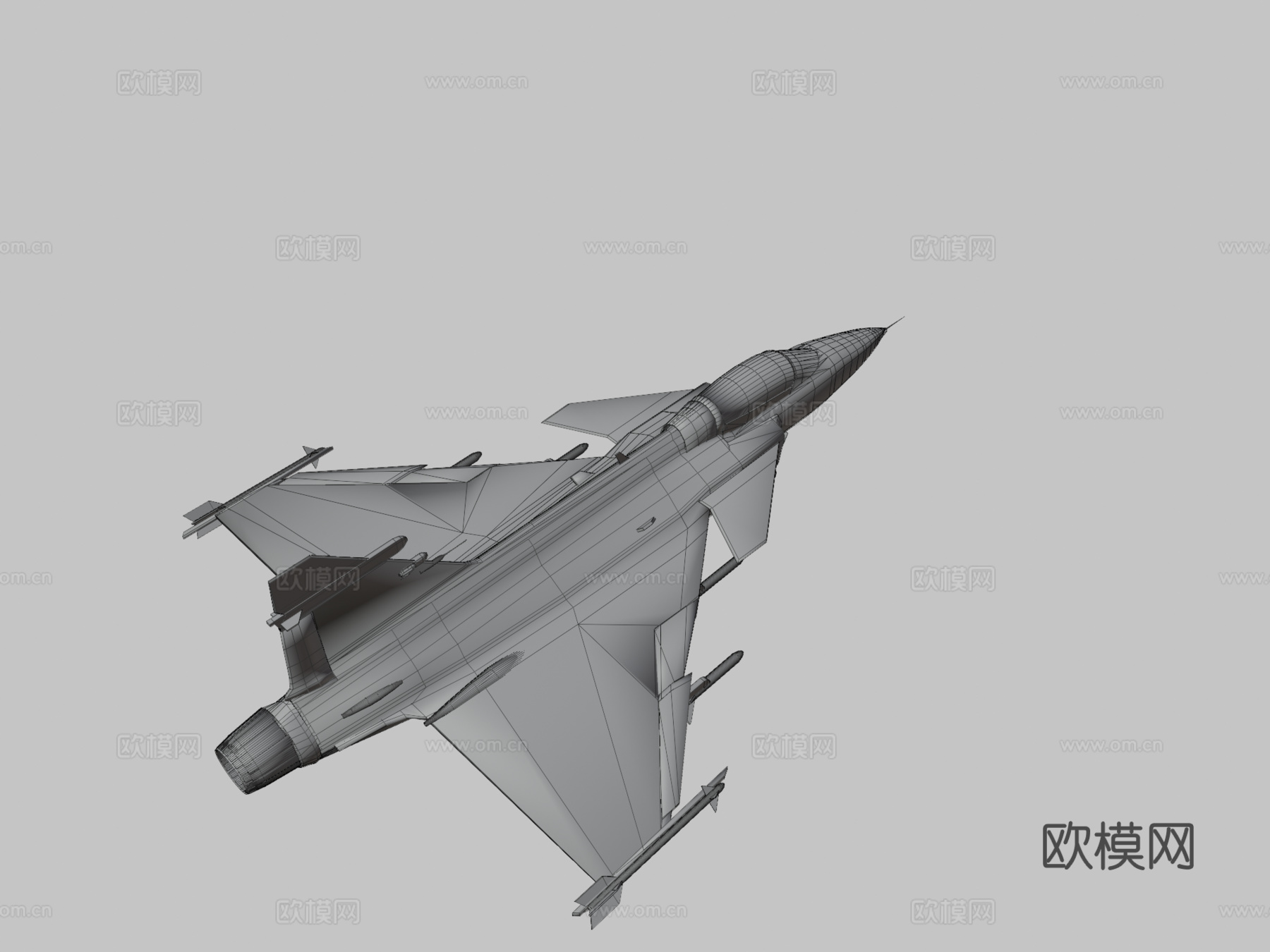 萨博JAS39鹰狮3d模型下载（渲染图3）