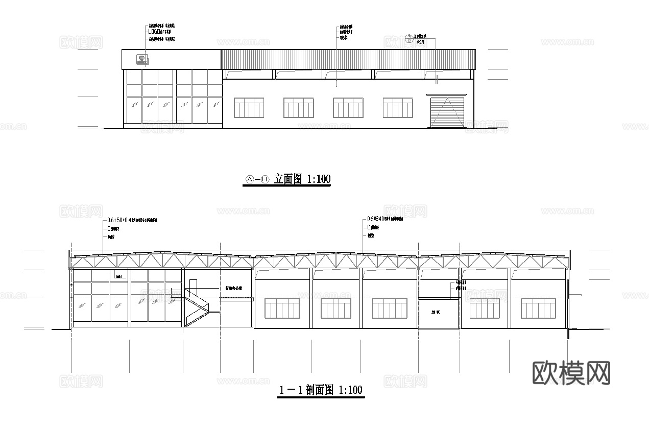 长城汽车4S店专卖店 最新全套施工图设计cad施工图