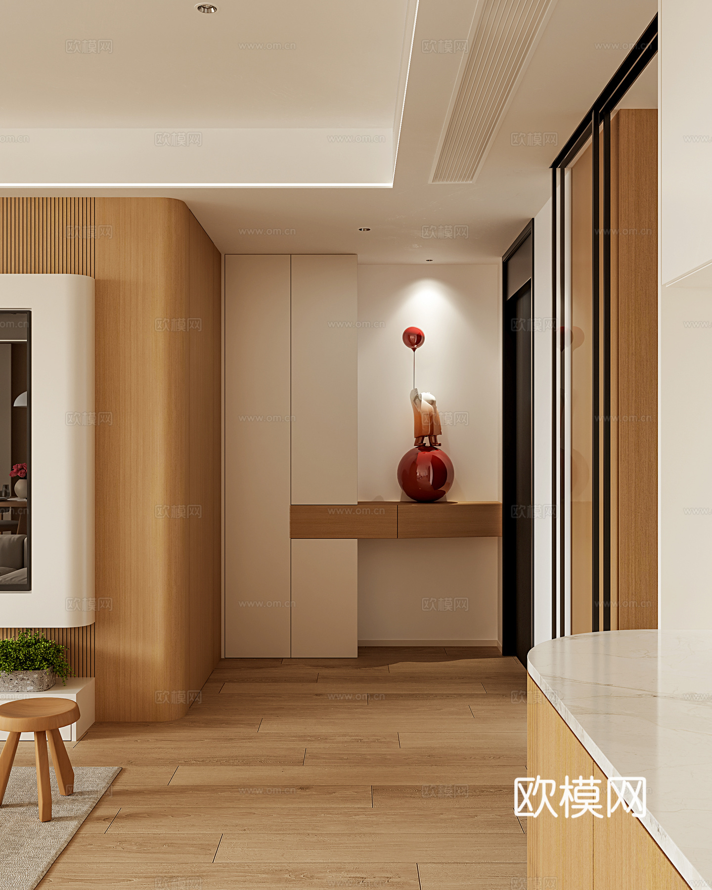 原木客餐厅3d模型下载（渲染图4）