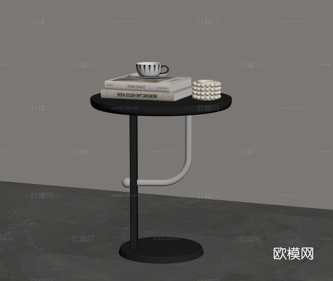 现代意式边几 角几圆几 床头柜su模型