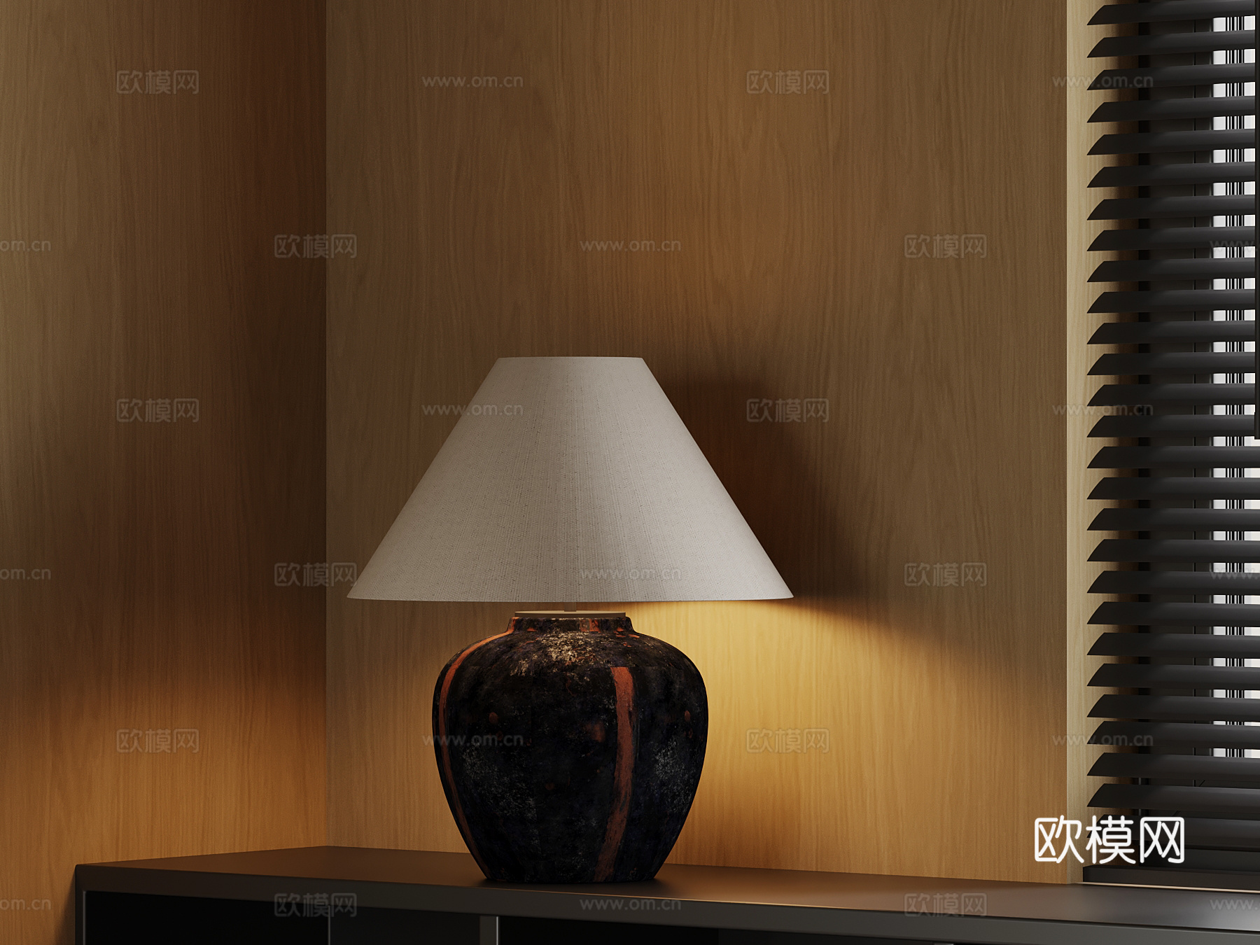 中古风台灯su模型