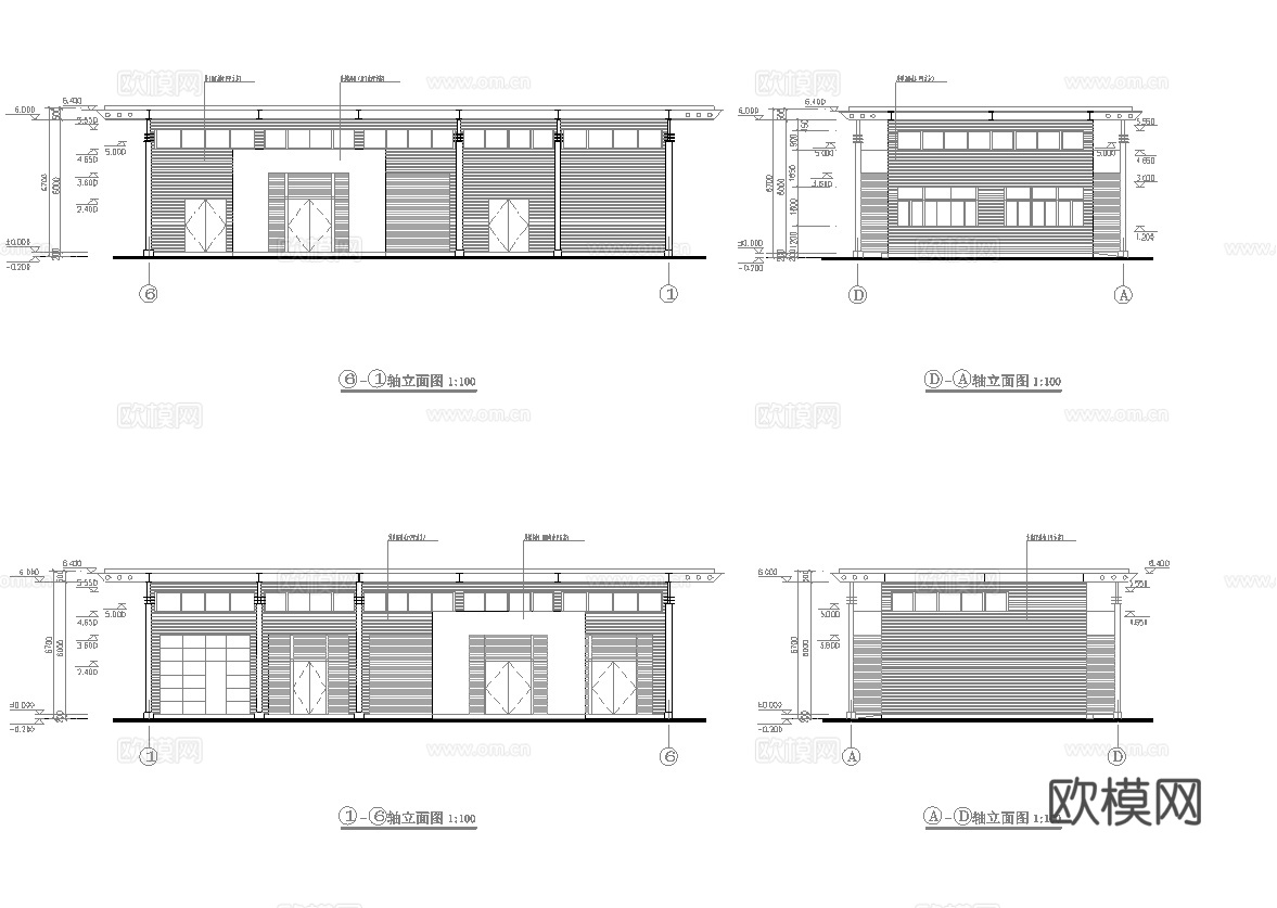 奔驰汽车4S店专卖店 最新全套施工图设计cad施工图