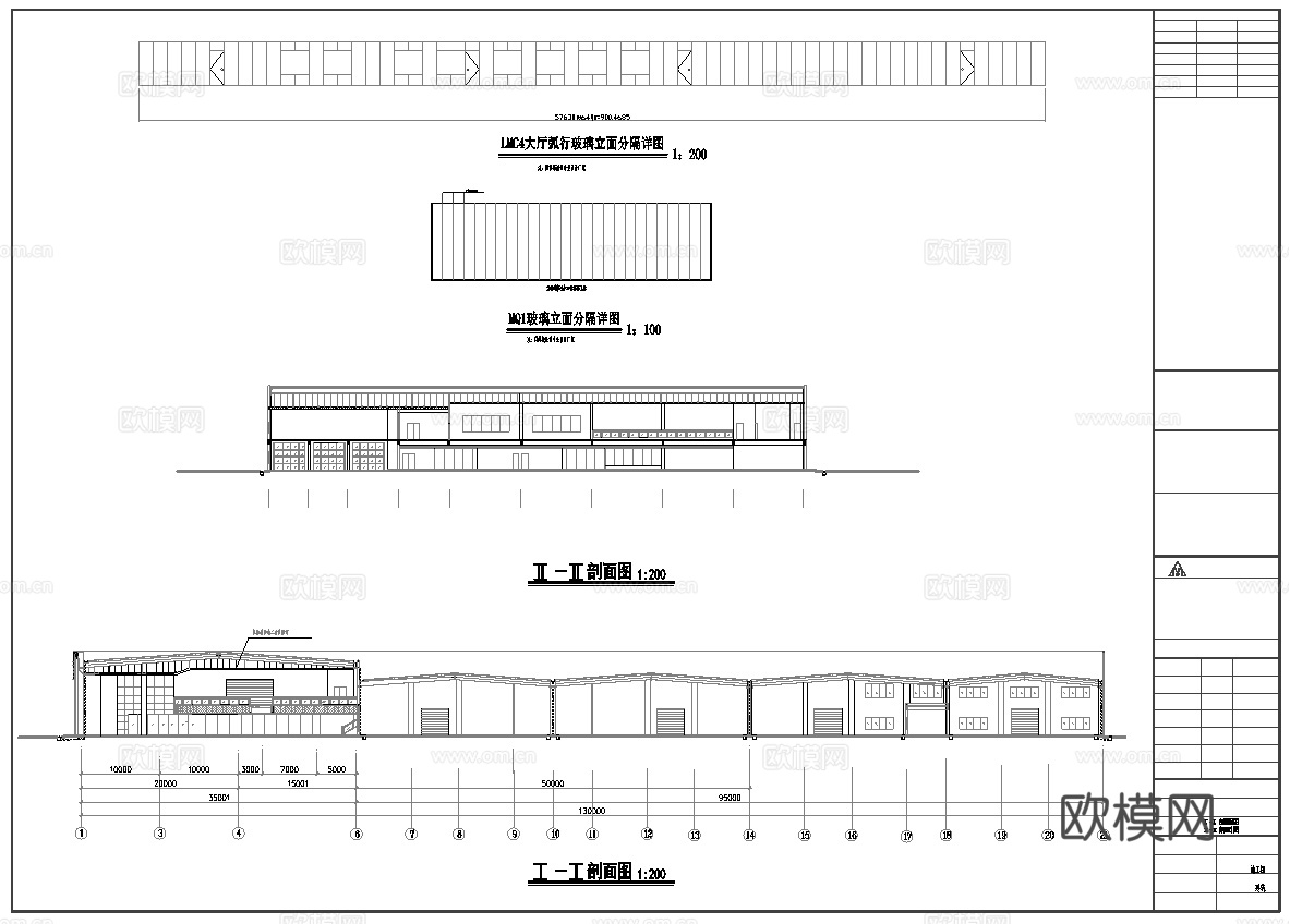 东风日产汽车4S店专卖店 最新全套施工图设计cad施工图