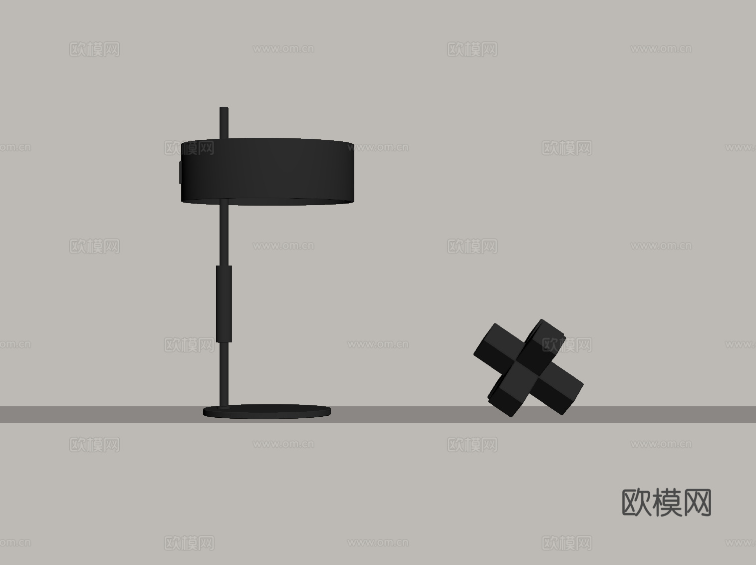 现代台灯su模型