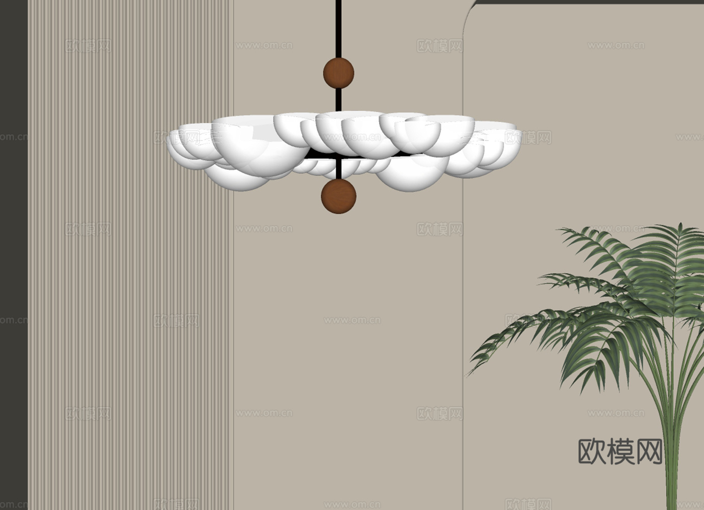 法式中古吊灯 纸吊灯 客厅吊灯 餐厅吊灯 吧台吊灯 艺术吊灯su模型