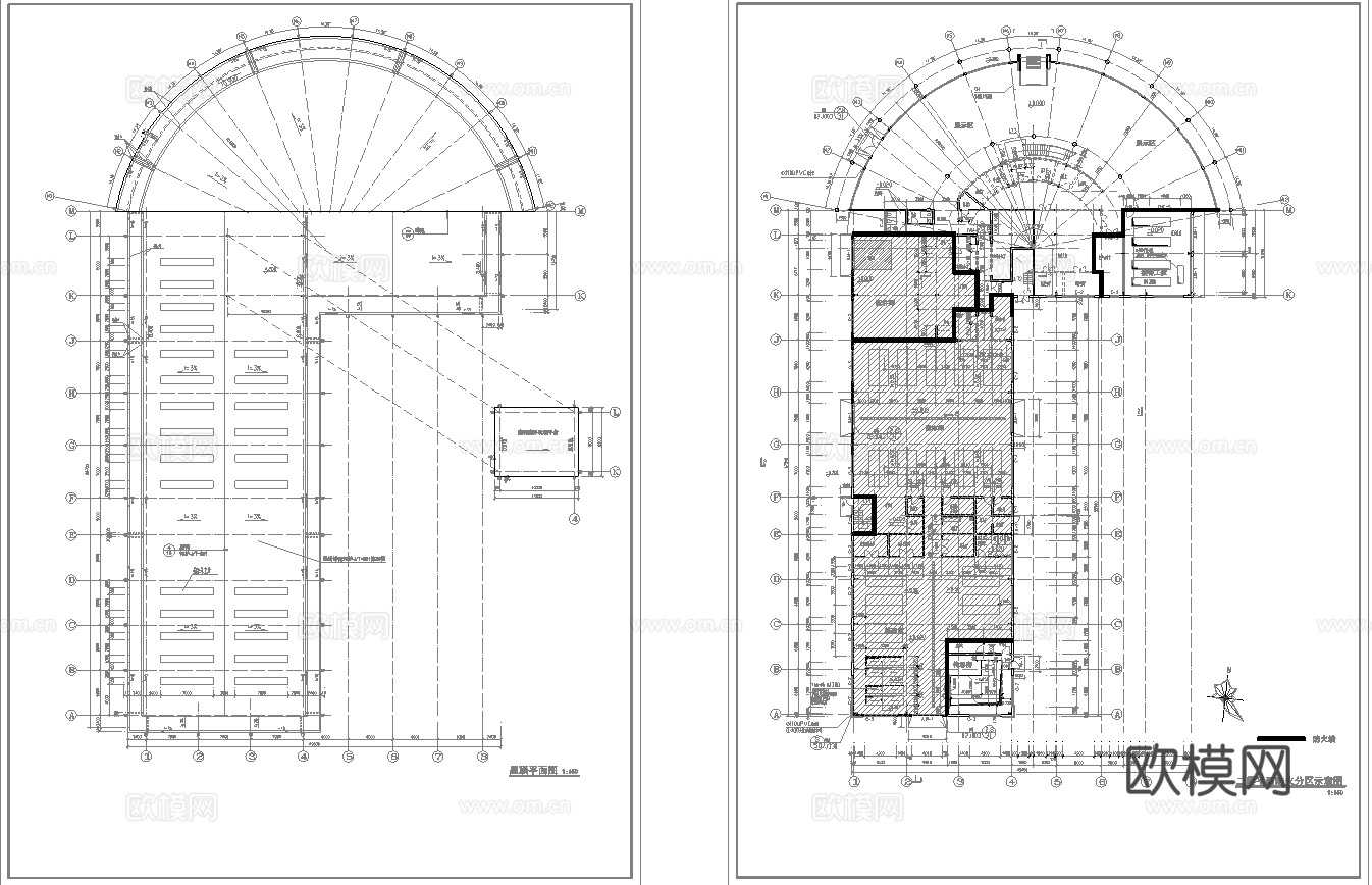 奔驰汽车4S店专卖店 最新全套施工图设计cad施工图