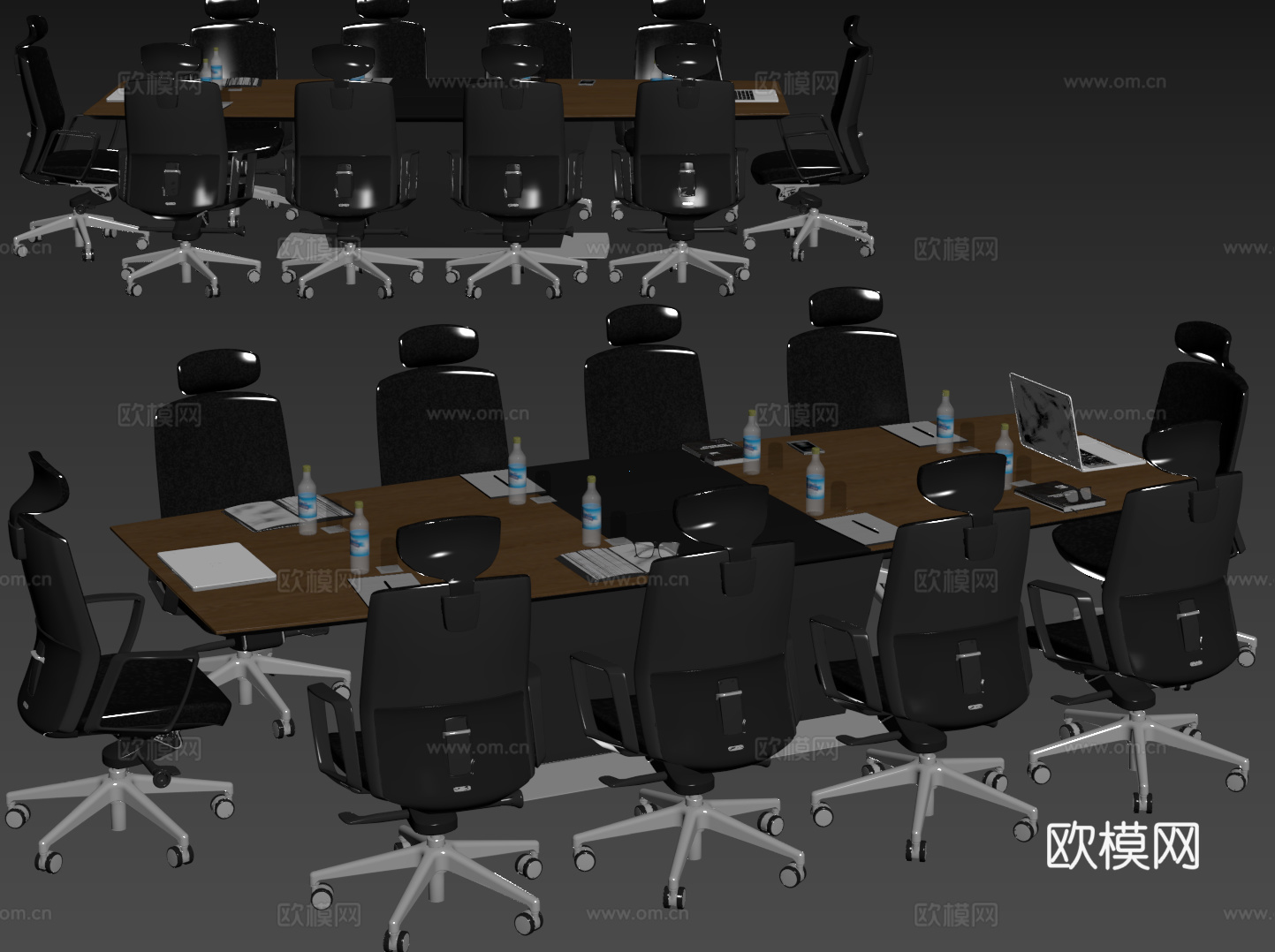 现代会议桌椅 洽谈桌椅 办公桌椅su模型