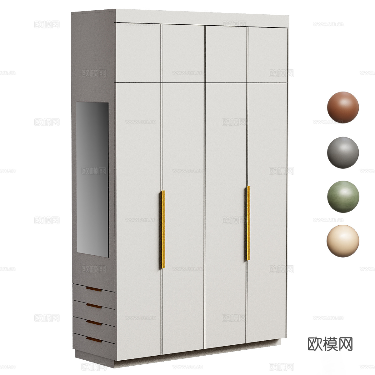 衣柜免费3d模型下载