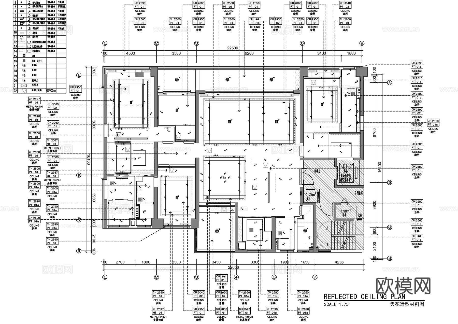 320㎡四居室大平层全套施工图   CAD家装施工图   样cad施工图