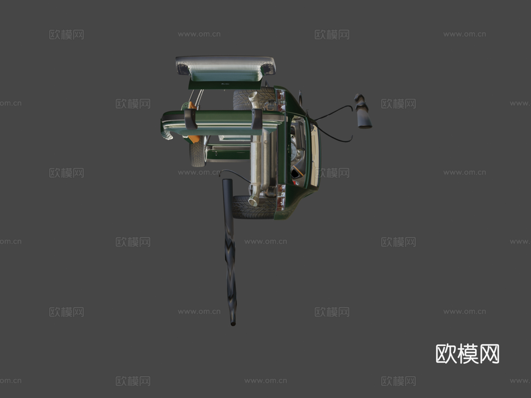 保时捷911930涡轮详细3d模型下载（渲染图6）