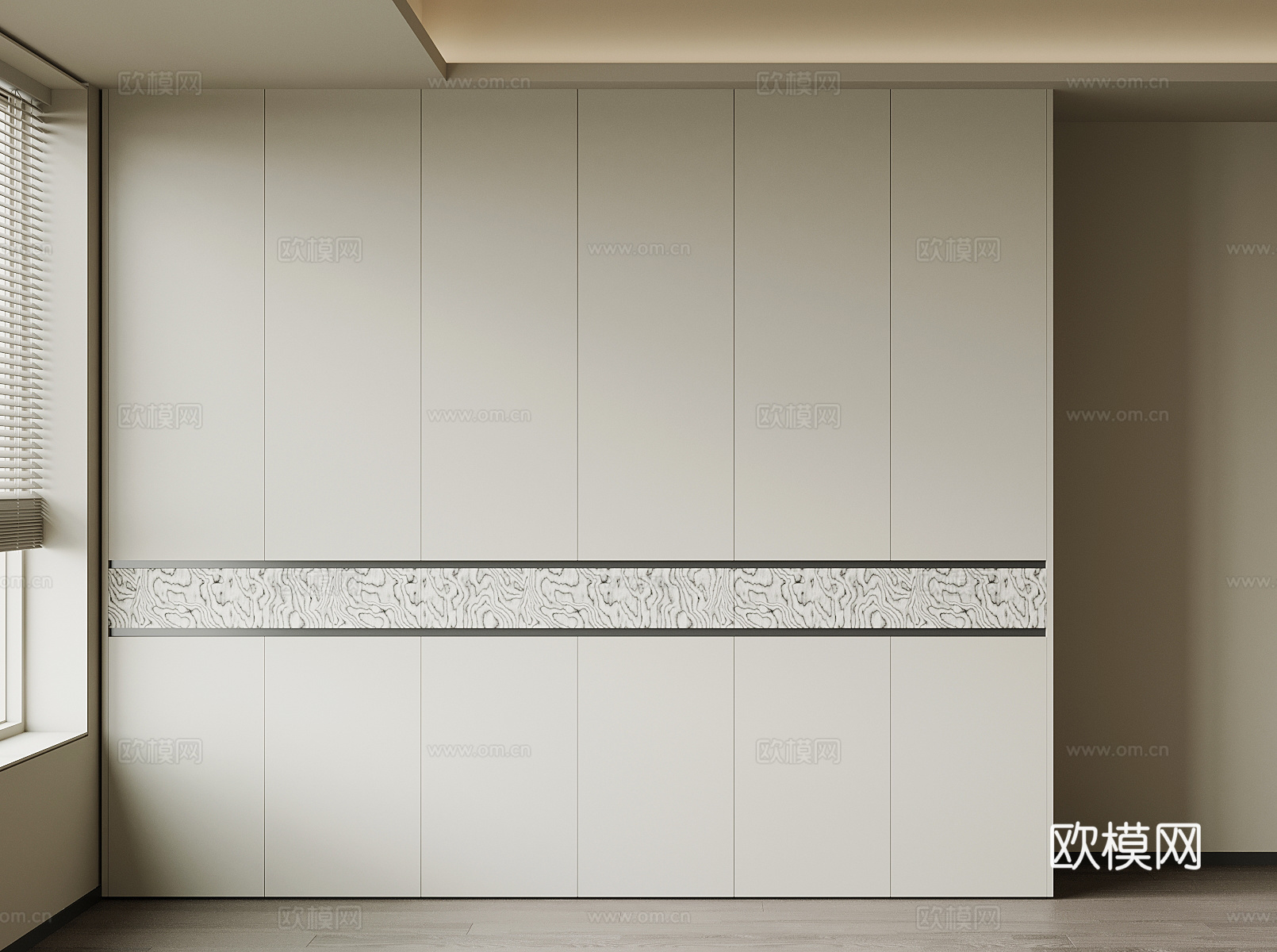 现代衣柜 成品衣柜su模型