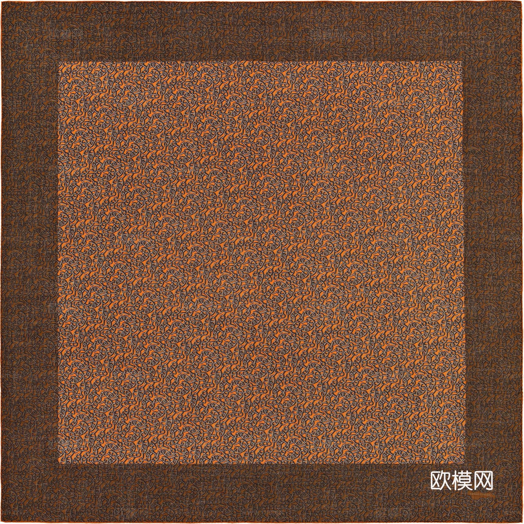 国外高端丝巾面料印花图案964