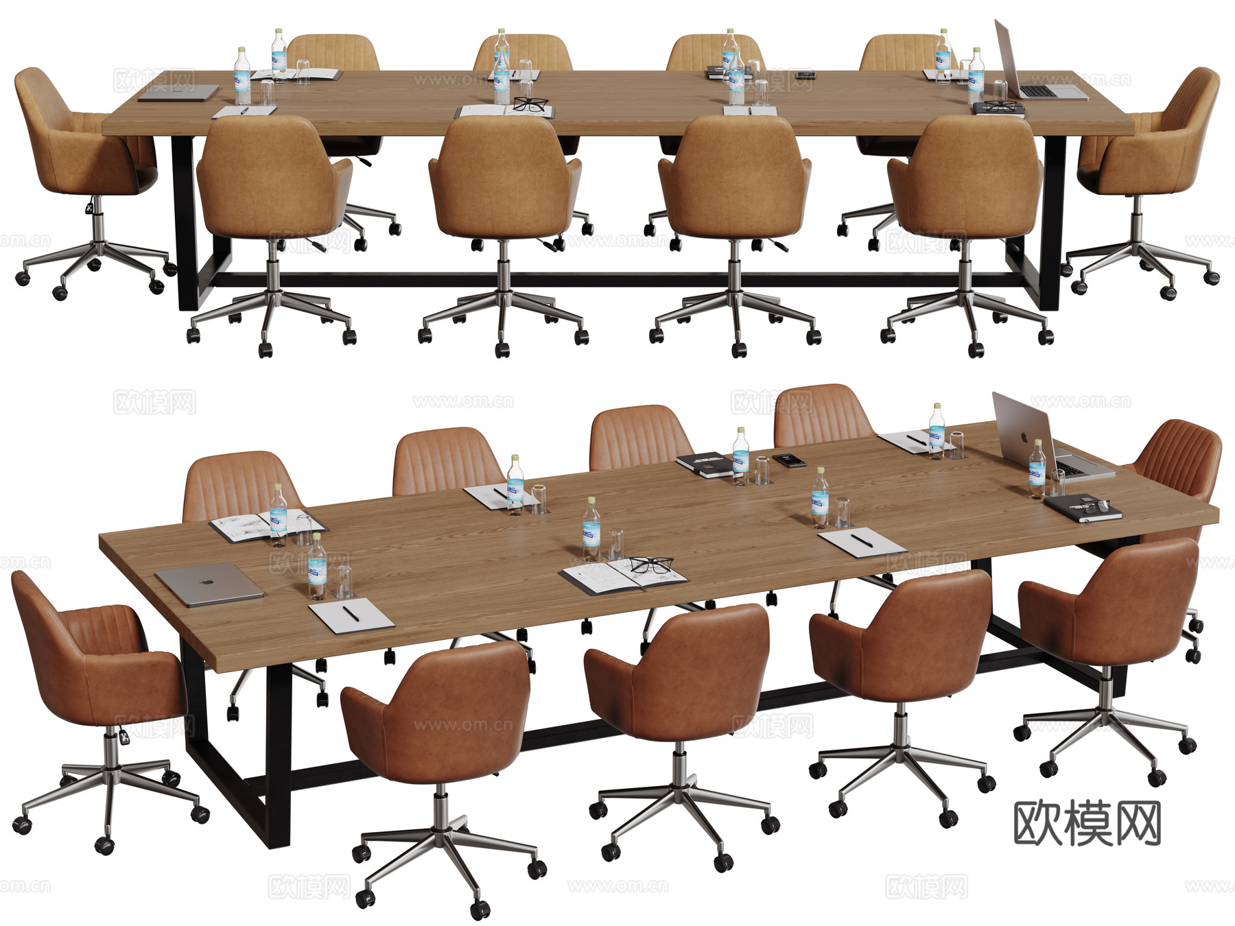 现代会议桌椅 洽谈桌椅 办公桌椅su模型