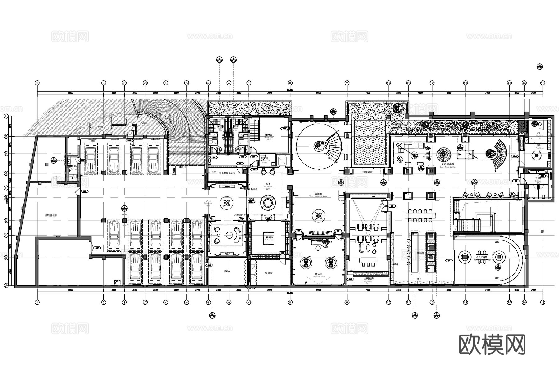 超级别墅豪宅全套施工图  CAD家装施工图   别墅样板房私cad施工图
