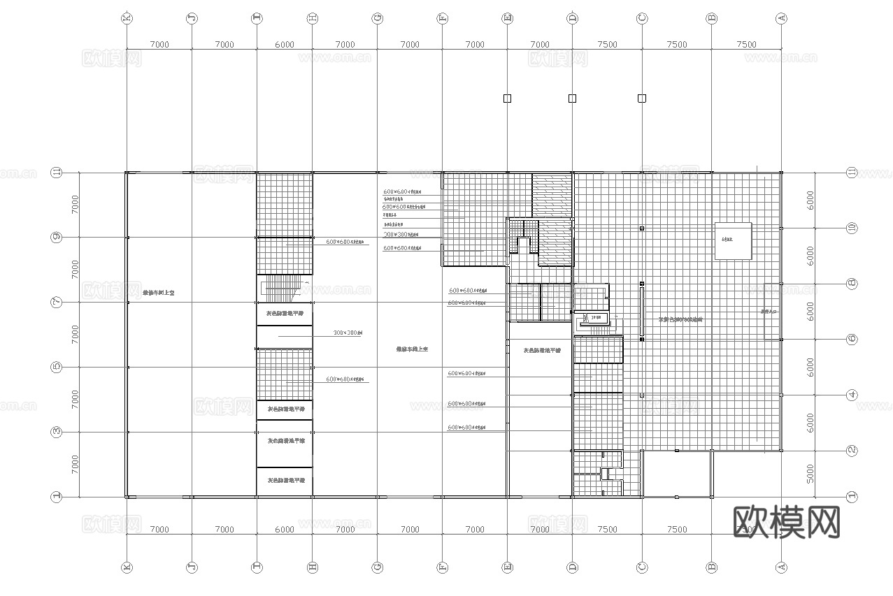 比亚迪汽车4S店专卖店 最新全套施工图设计cad施工图