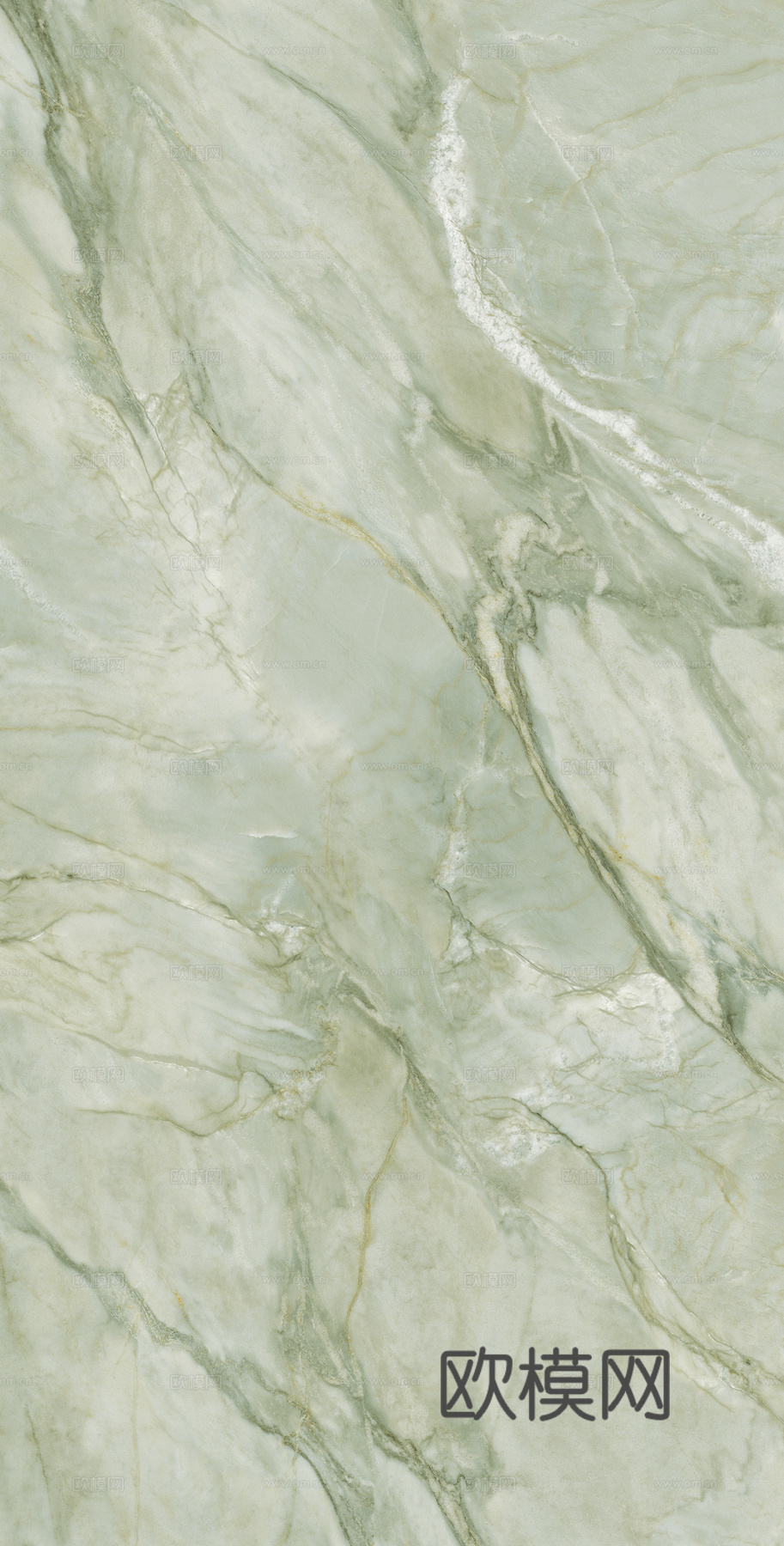 现代极简意式绿色大理石 奢石