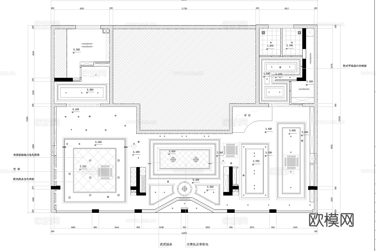 理发店 最新全套施工图设计cad施工图