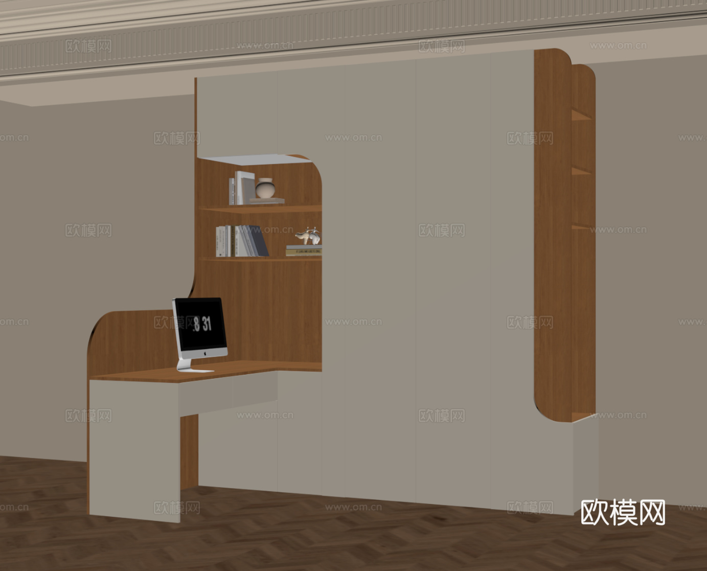 现代衣柜su模型