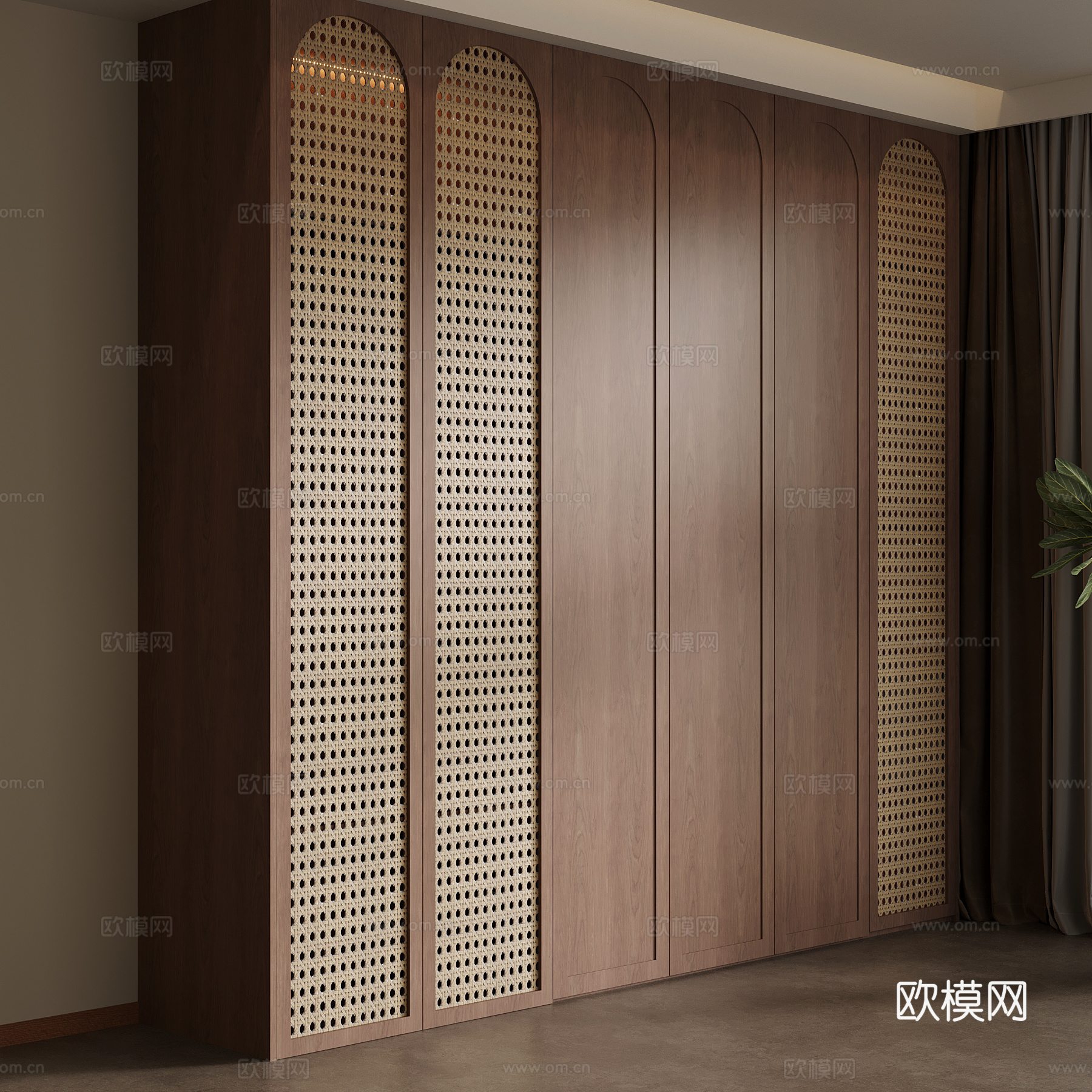 中古风衣柜su模型