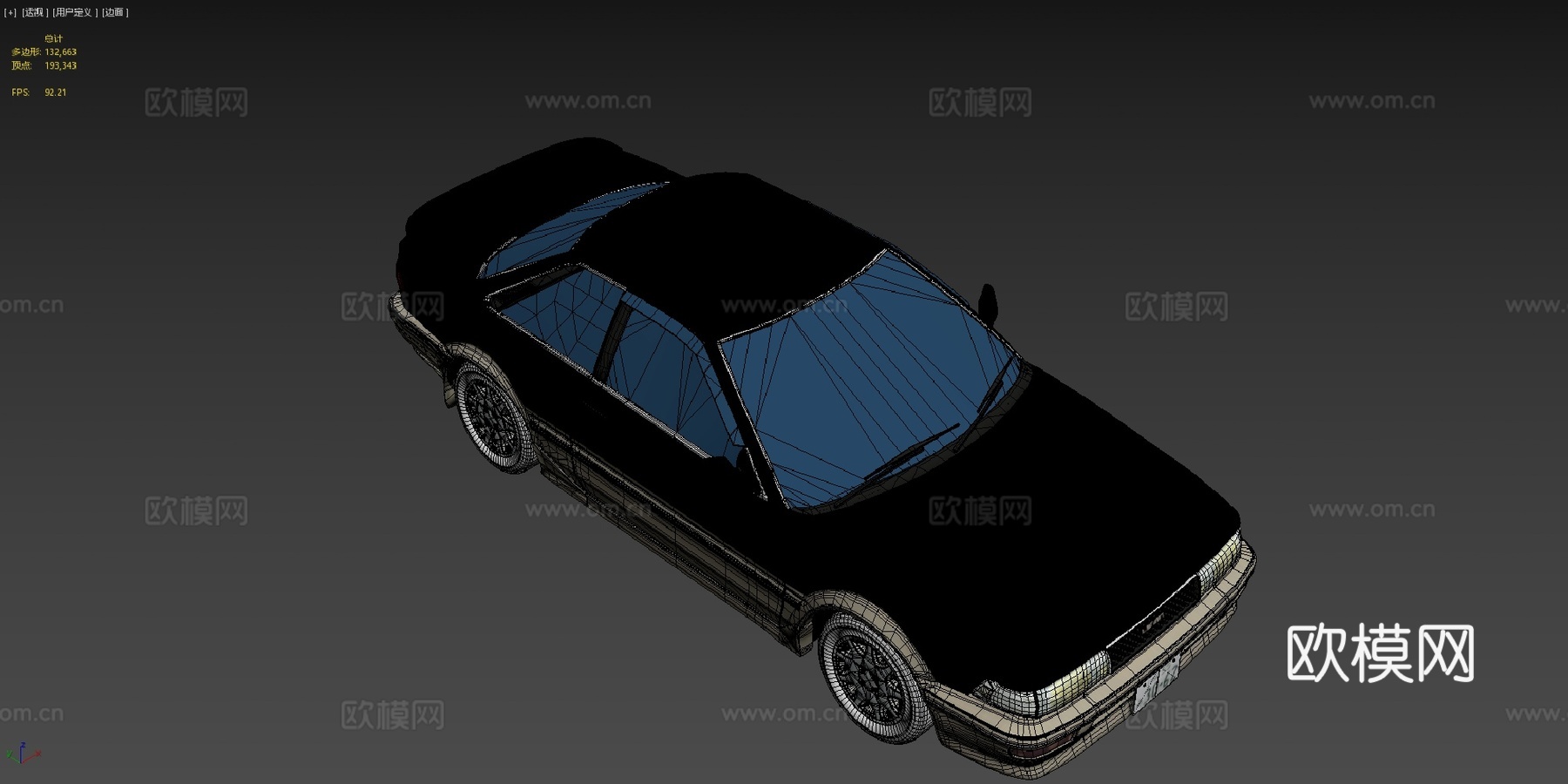 丰田卡罗拉Levin AE92 GT APEX后期型3d模型下载（渲染图4）