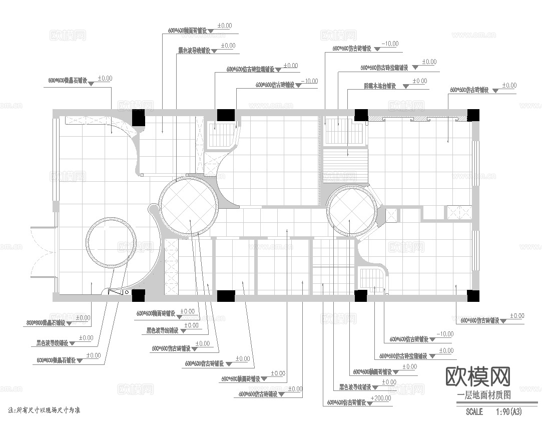 美容院 最新全套施工图设计cad施工图
