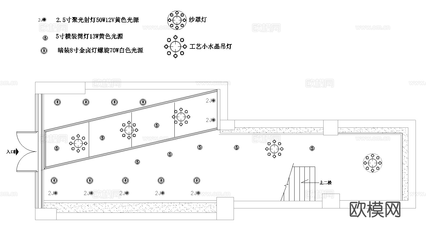 理发店 最新全套施工图设计cad施工图