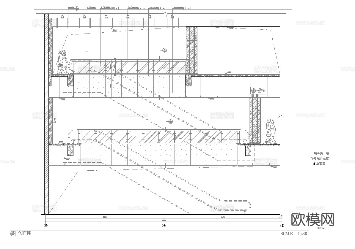 大型百货连锁超市 最新全套施工图设计cad施工图