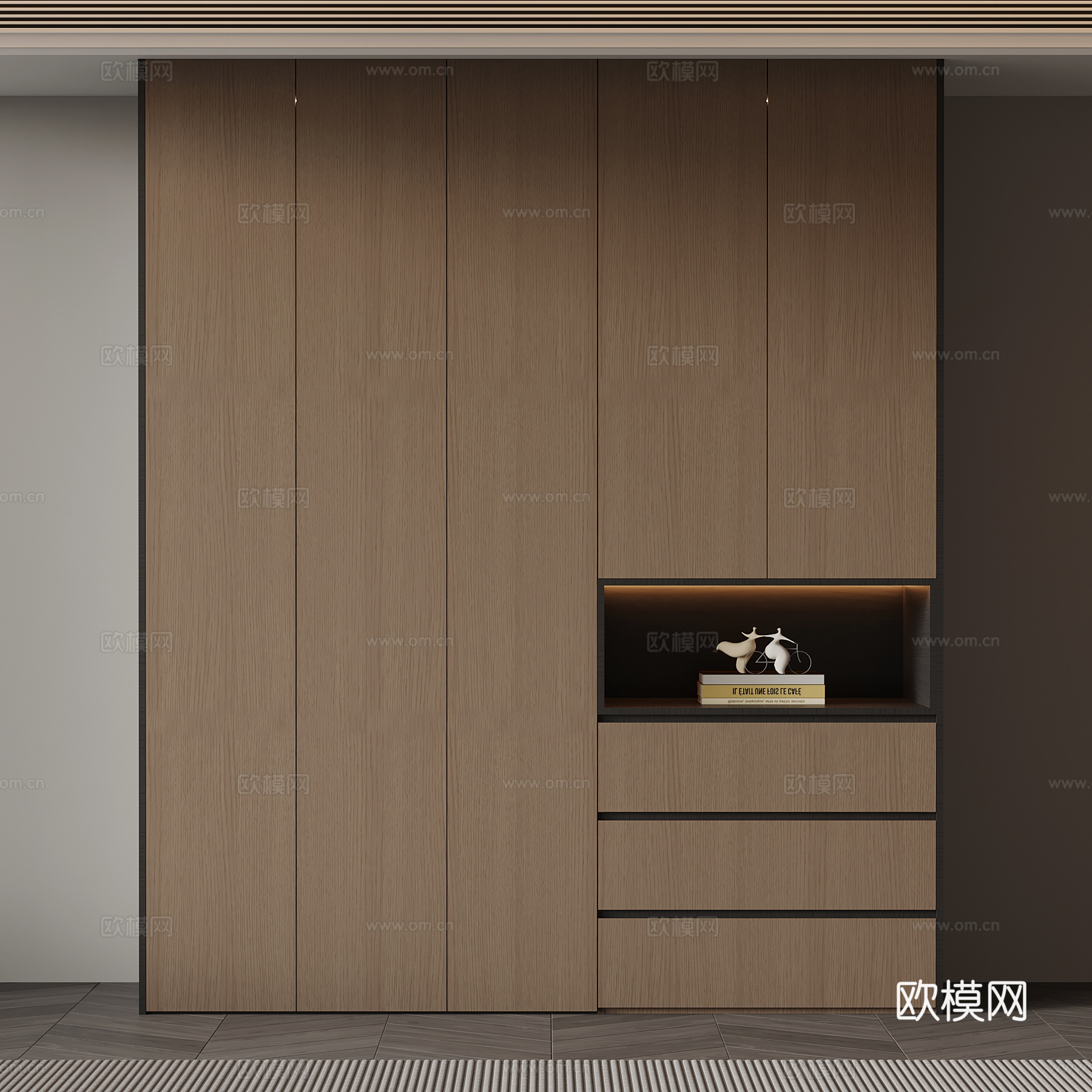 意式衣柜su模型