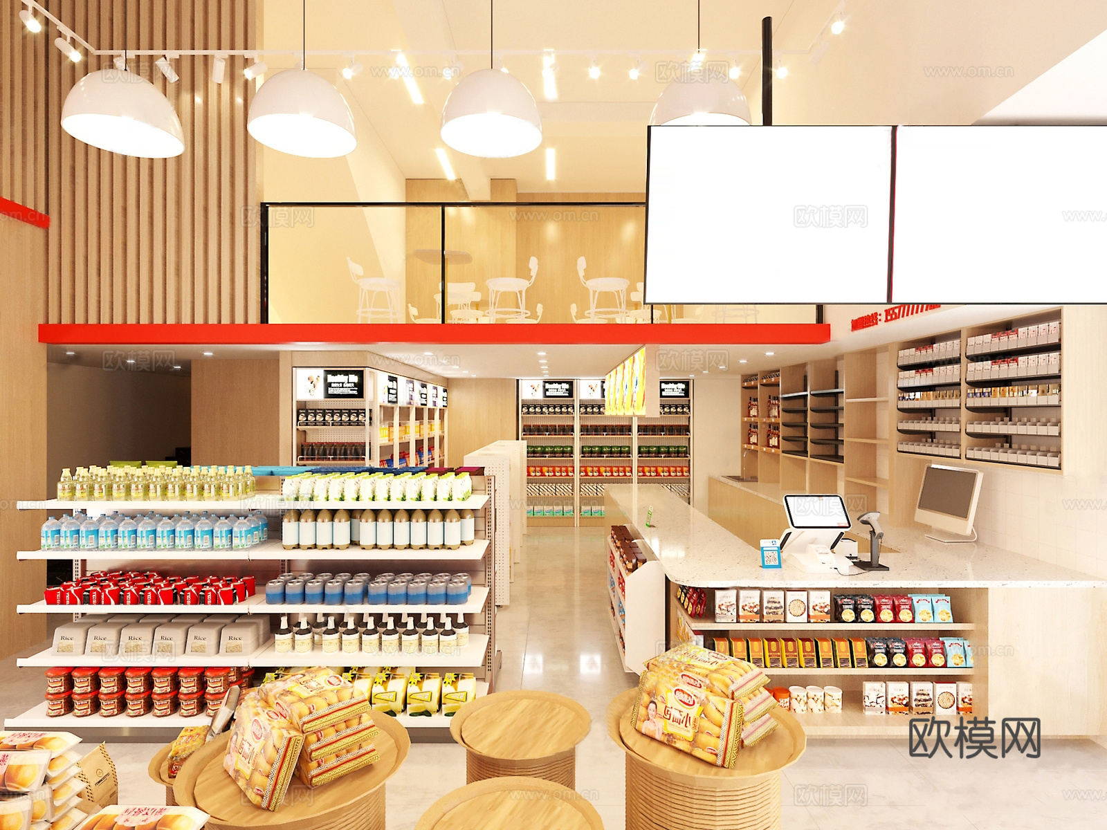 连锁便利店 零食店 最新全套施工图设计cad施工图