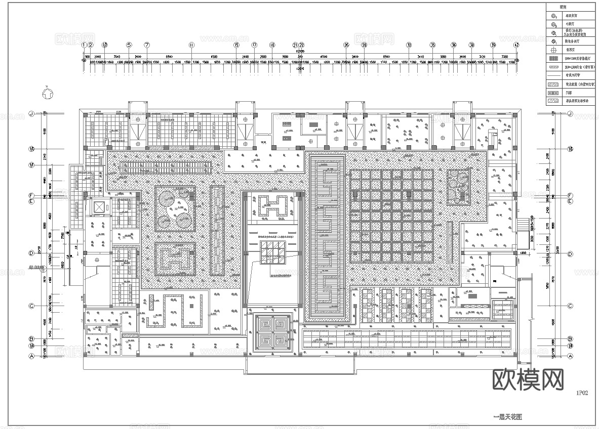 大型百货连锁超市 最新全套施工图设计cad施工图