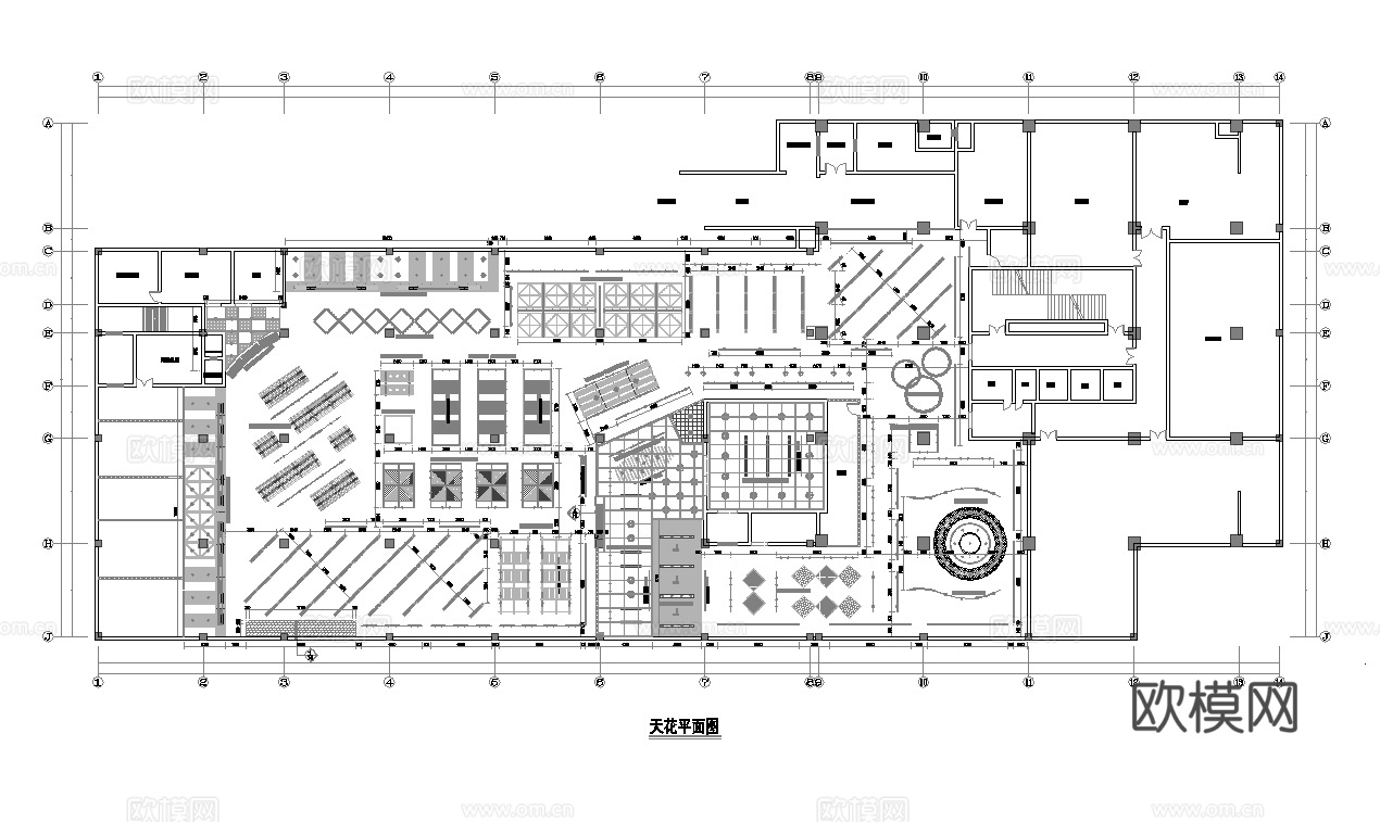 2500平生鲜连锁超市 便利店 零食店 最新全套施工图设计cad施工图