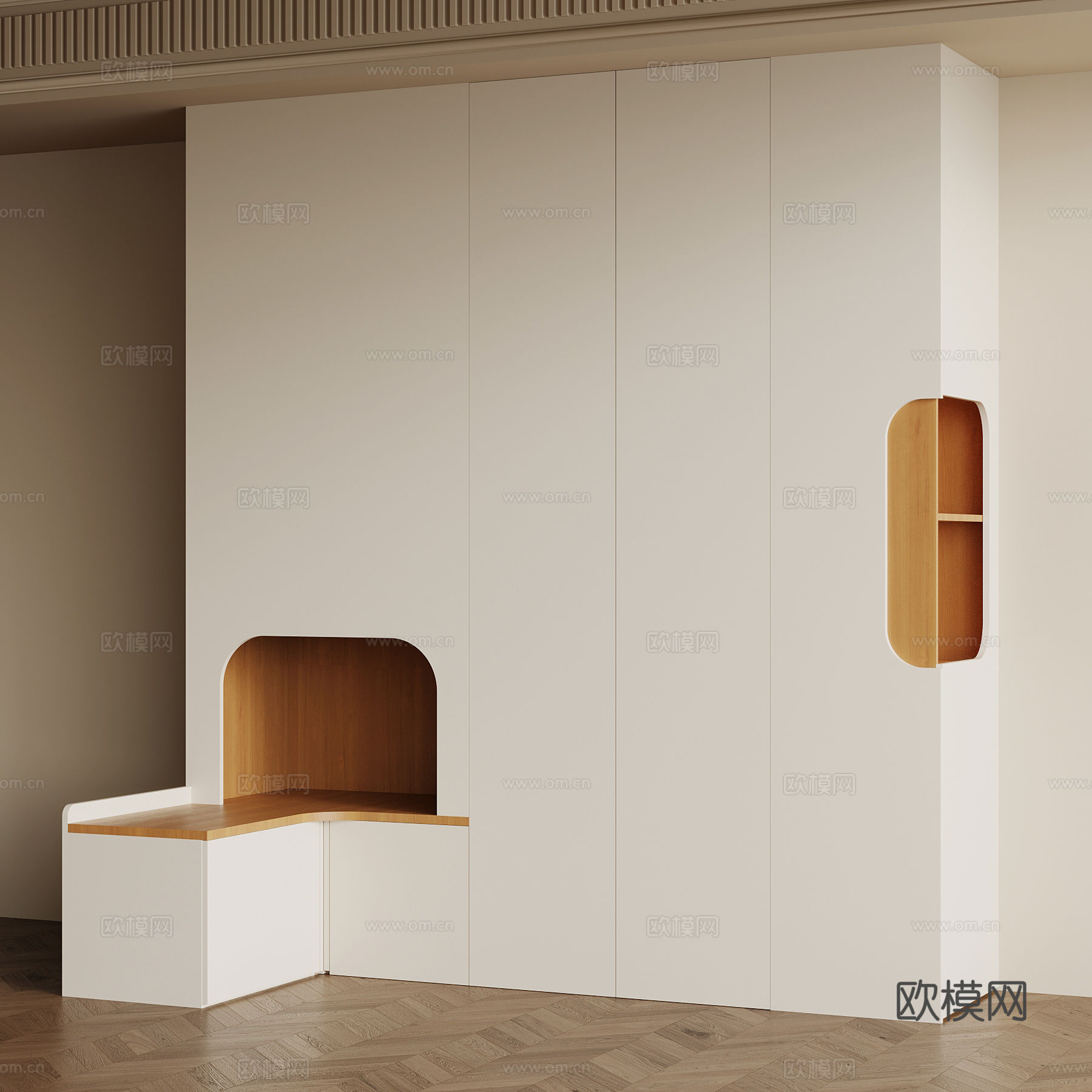 现代衣柜su模型
