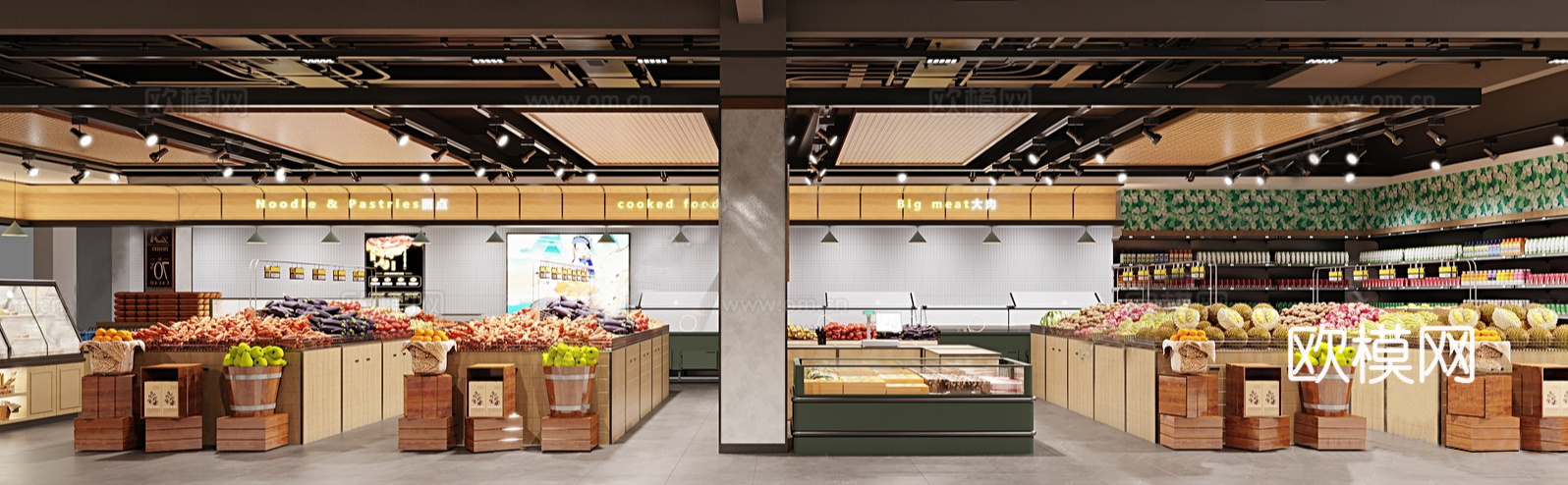 800平生鲜连锁超市 便利店 零食店 最新全套施工图设计cad施工图