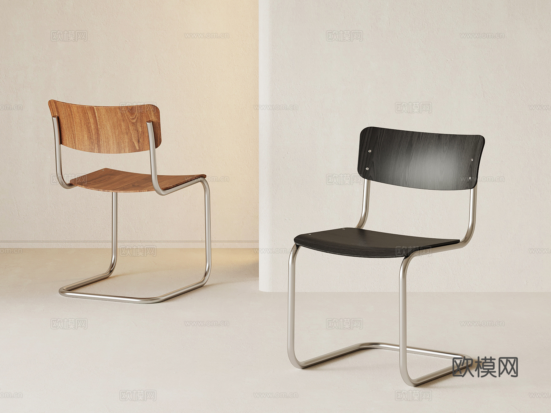 现代餐椅 书桌椅 单椅 椅子su模型