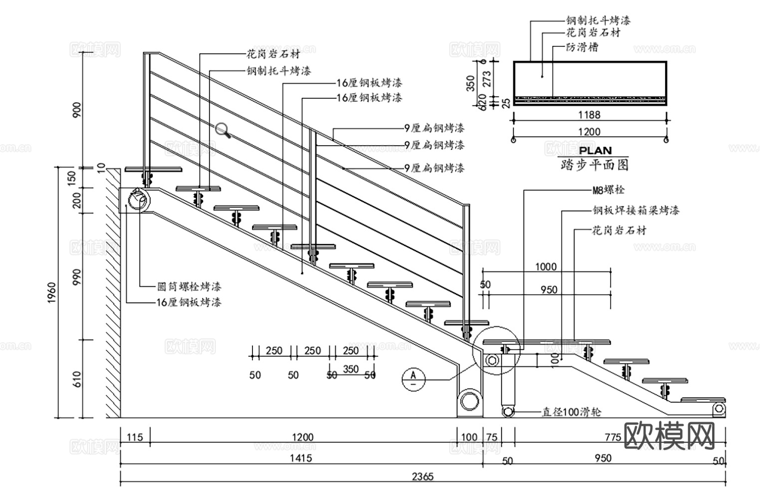 166套电梯楼梯扶梯护栏CAD图纸最新整理合集cad施工图