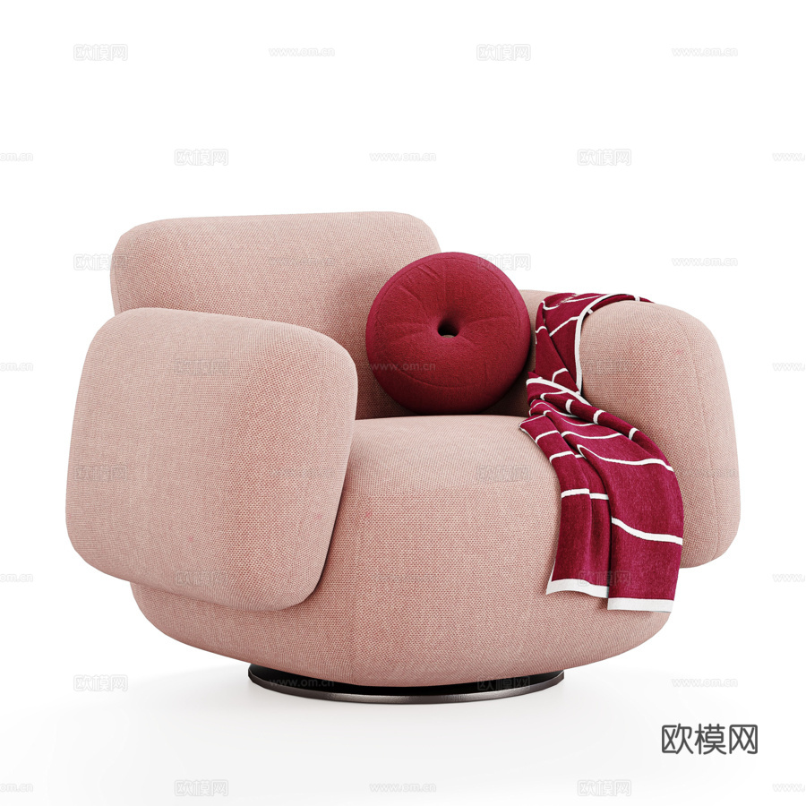 现代单人沙发3d模型下载（渲染图6）