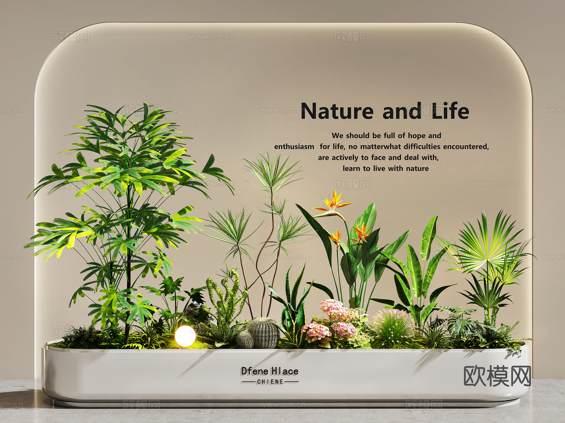 植物堆   室内景观   景观造景  花坛花池su模型