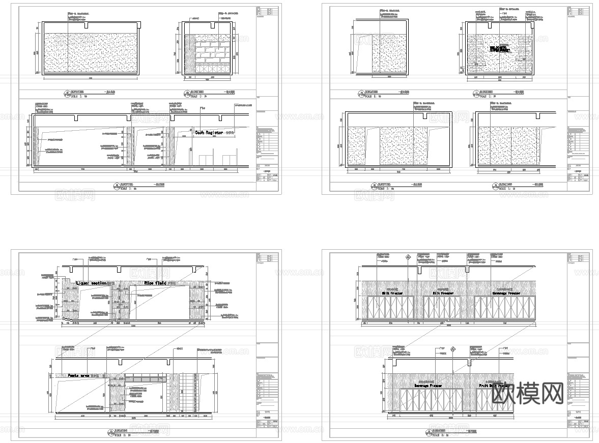大型百货连锁超市 最新全套施工图设计cad施工图