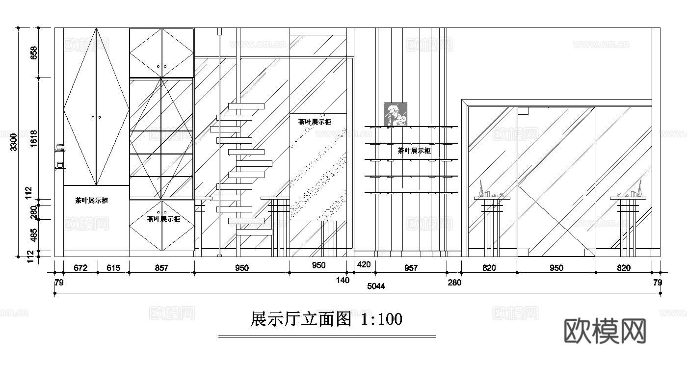 茶文化展厅 最新全套施工图设计cad施工图