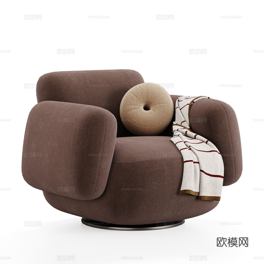 现代单人沙发3d模型下载（渲染图4）