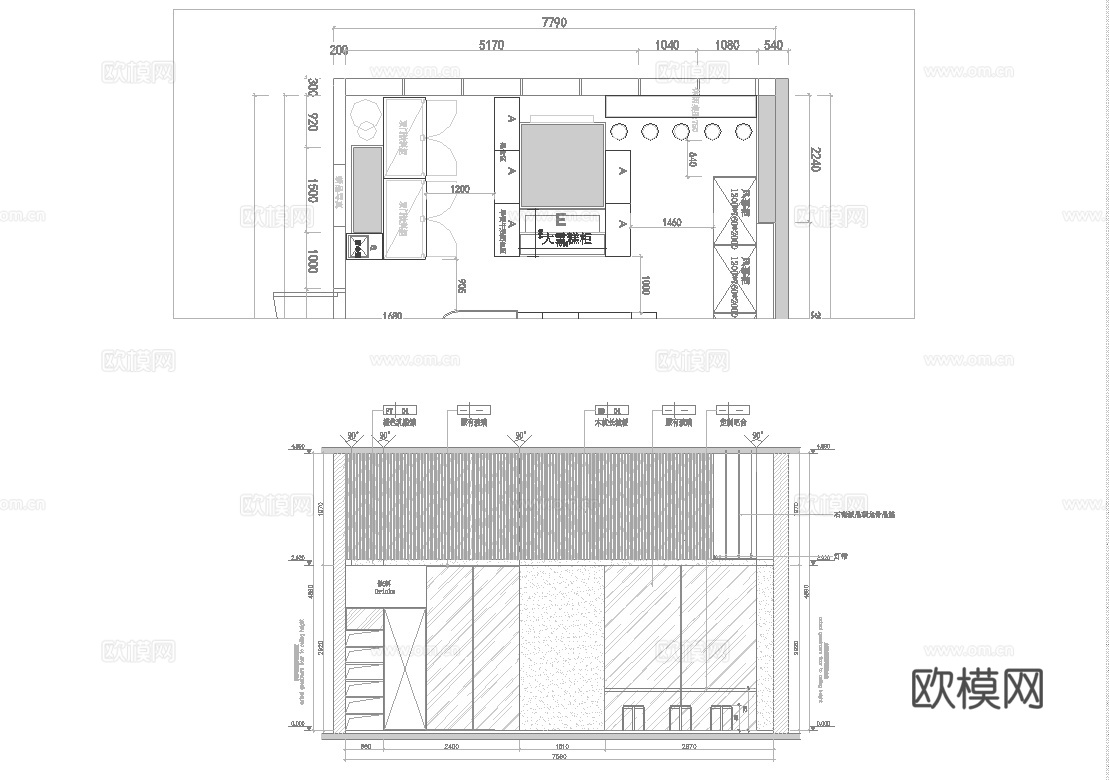 连锁便利店 零食店 最新全套施工图设计cad施工图