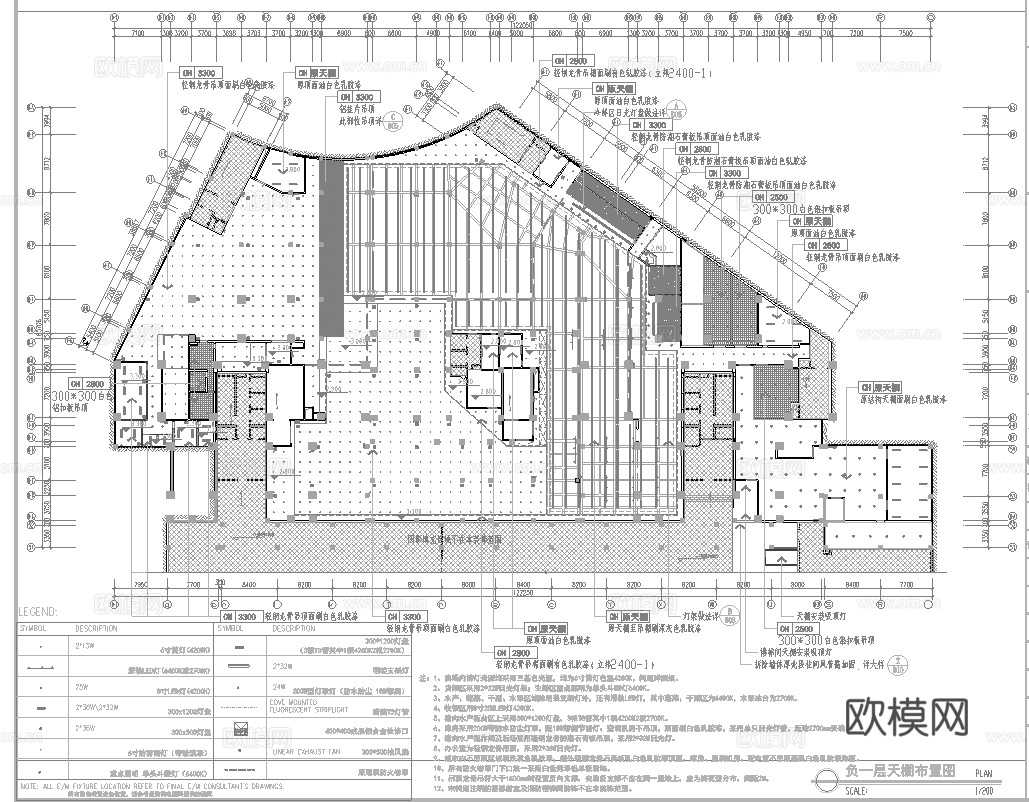 新世纪百货连锁超市 最新全套施工图设计cad施工图