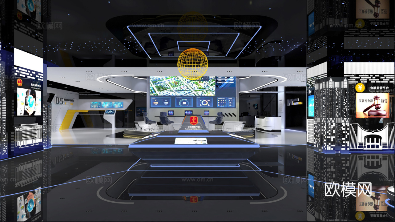 科技展厅 最新全套施工图设计cad施工图