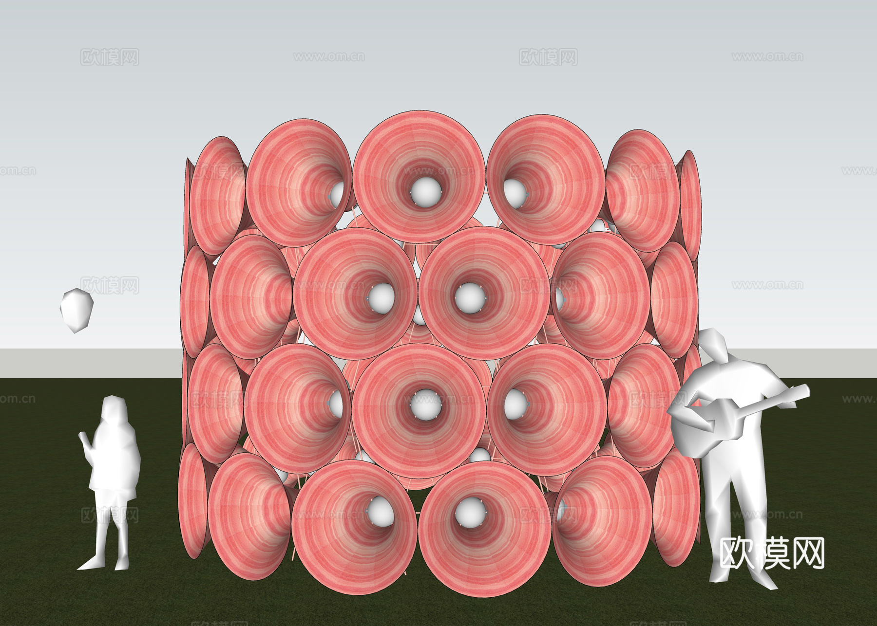 现代艺术装置 景观互动装置 空间装置 艺术构筑物 雕塑su模型