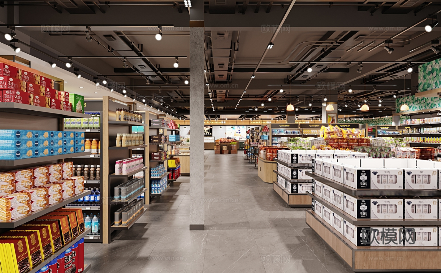 800平生鲜连锁超市 便利店 零食店 最新全套施工图设计cad施工图