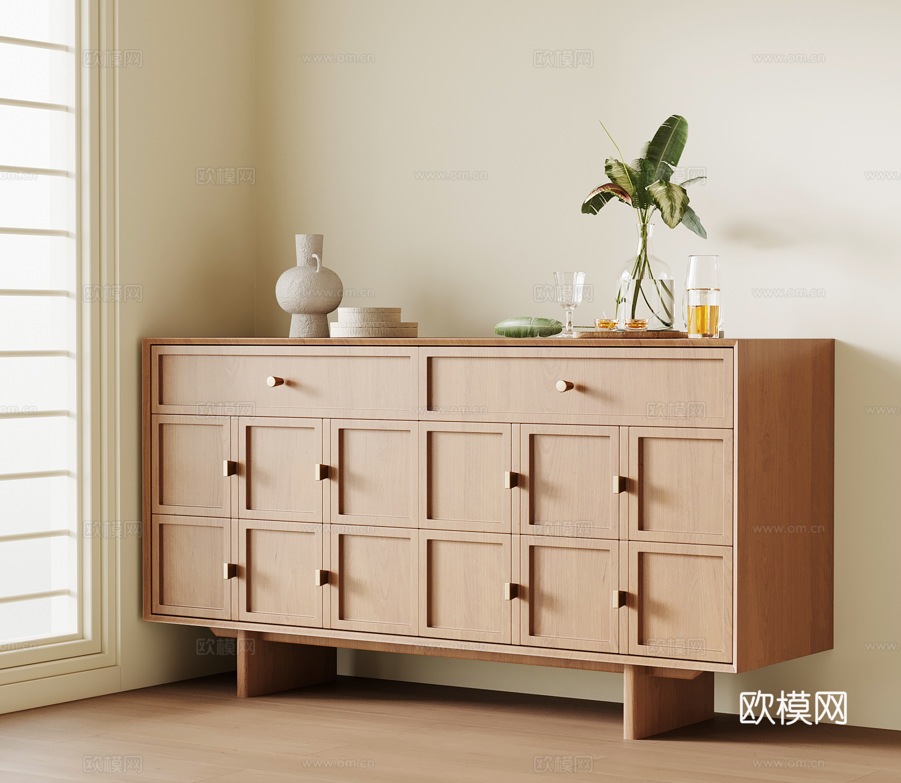 中古玄关柜 边柜 斗柜su模型