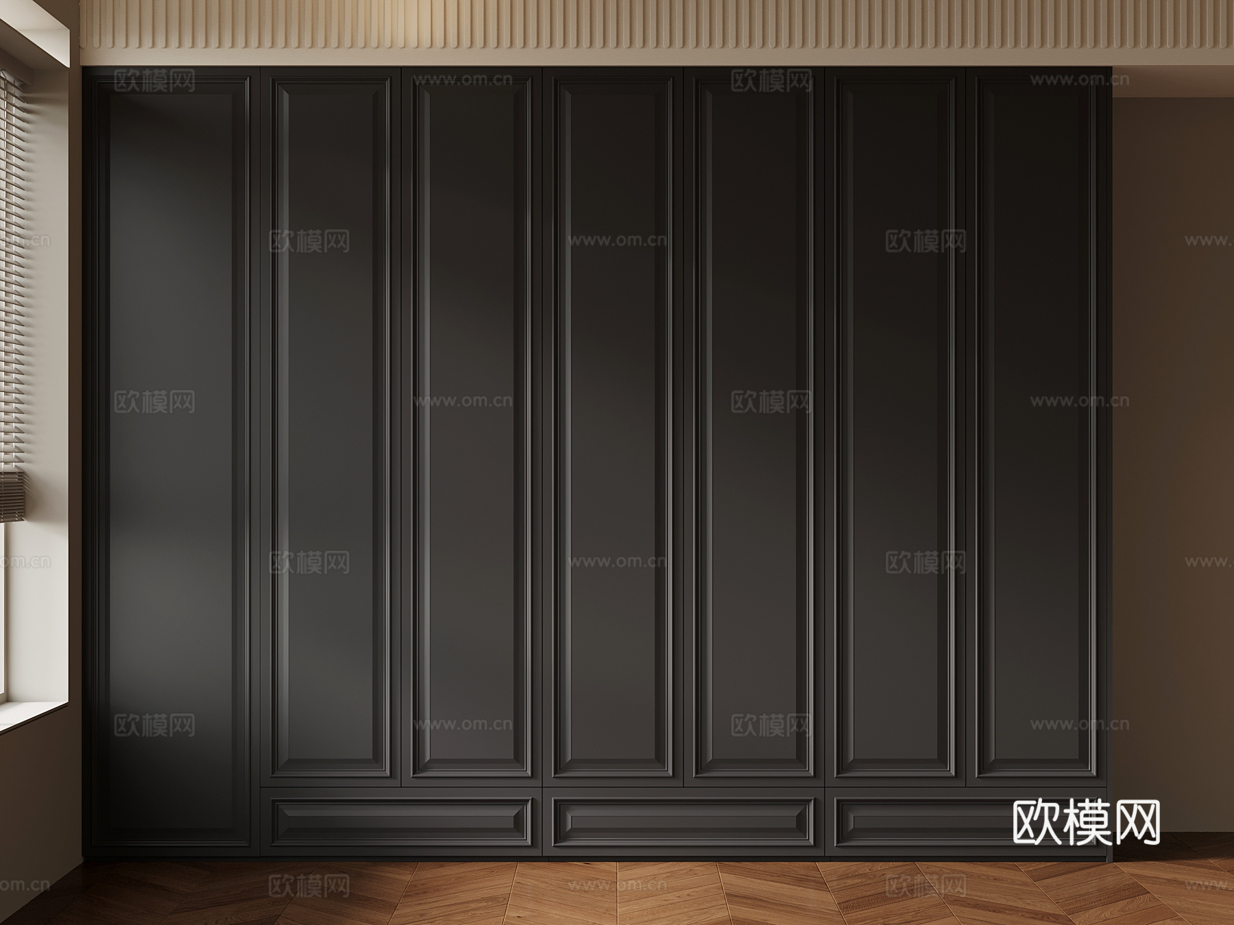法式衣柜su模型