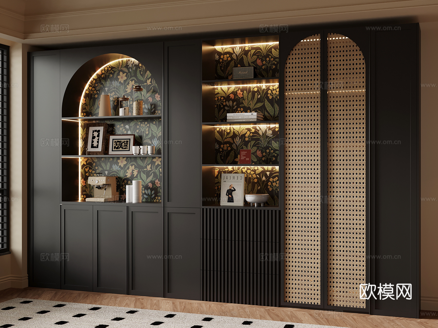 法式酒柜su模型