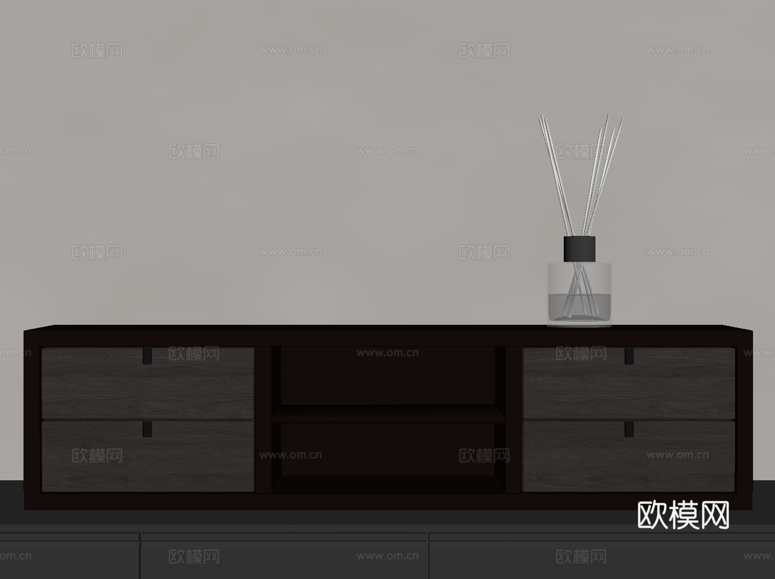 现代意式置物柜su模型